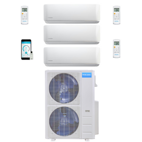 Mrcool Diy Mini Split - 54,000 Btu 3 Zone Ductless Air Conditioner And Heat Pump, Diy-B-348Hp181818