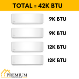 MRCOOL DIY Mini Split - 42,000 BTU 4 Zone Ductless Air Conditioner and Heat Pump with 35 ft. Install Kit, DIYM448HPW02C140 - Home Elegance USA