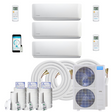 Mrcool Diy Mini Split - 42,000 Btu 3 Zone Ductless Air Conditioner And Heat Pump With 25 Ft. Install Kit, Diym348Hpw00C28
