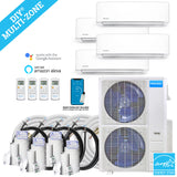 MRCOOL DIY Mini Split - 54,000 BTU 4 Zone Ductless Air Conditioner and Heat Pump with 25 ft. Install Kit, DIYM448HPW09C112 - Home Elegance USA