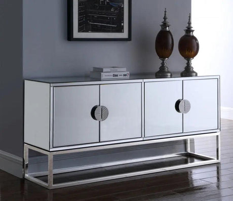 Marbella Sideboard / Buffet in Chrome Stainless Steel Base by Meridian Furniture Meridian Furniture