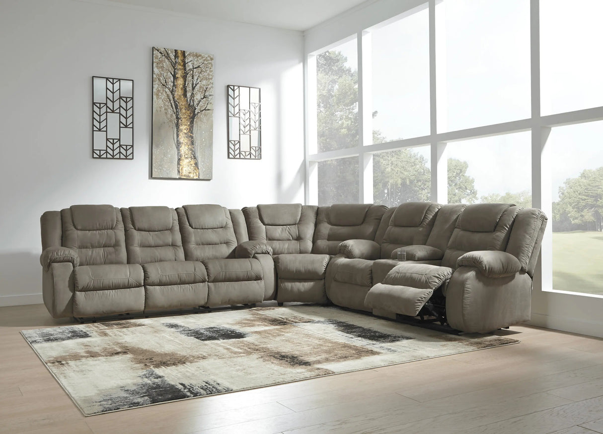 Mccade 3 Piece Reclining Sectional By