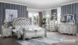 Melrose 6Pc Transitional Bedroom Set in Silver Finish by Cosmos Furniture Cosmos Furniture