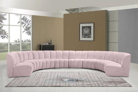 Infinity Modular 8 Piece Sectional In Pink - 638Pink-8Pc | Meridian