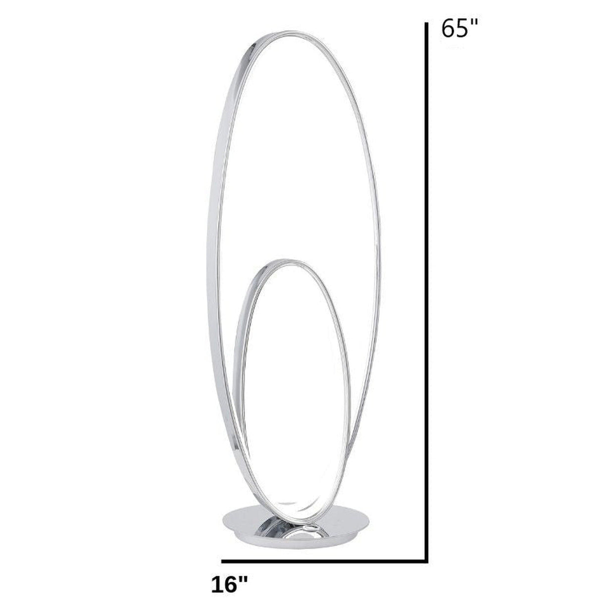 Milan Chrome LED 65" Floor Lamp // Dimmable - Home Elegance USA