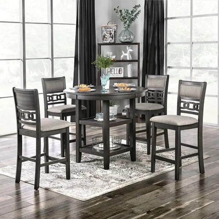 Milly 5-Piece Round Counter Height Dining Set by Furniture of America Furniture of America