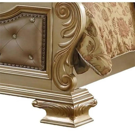 Miranda 6Pc Traditional Bedroom Set in Gold Finish by Cosmos Furniture Cosmos Furniture