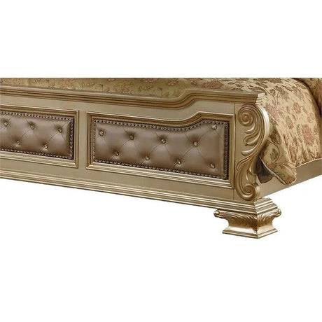 Miranda 6Pc Traditional Bedroom Set in Gold Finish by Cosmos Furniture Cosmos Furniture