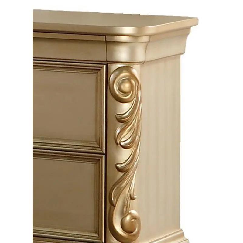 gold dresser and nightstand set Miranda Traditional Bedroom In Finish and splayed legs for Met Gala 2026: 11 smarttag_type_accessories Color:NOTABLE