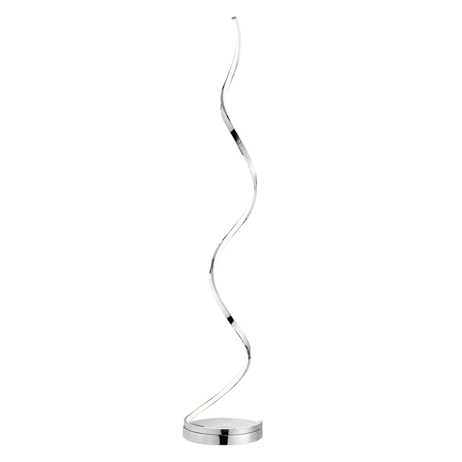 Modern Spiral LED 61" Chrome Floor Lamp // Dimmable Led Strip - Home Elegance USA