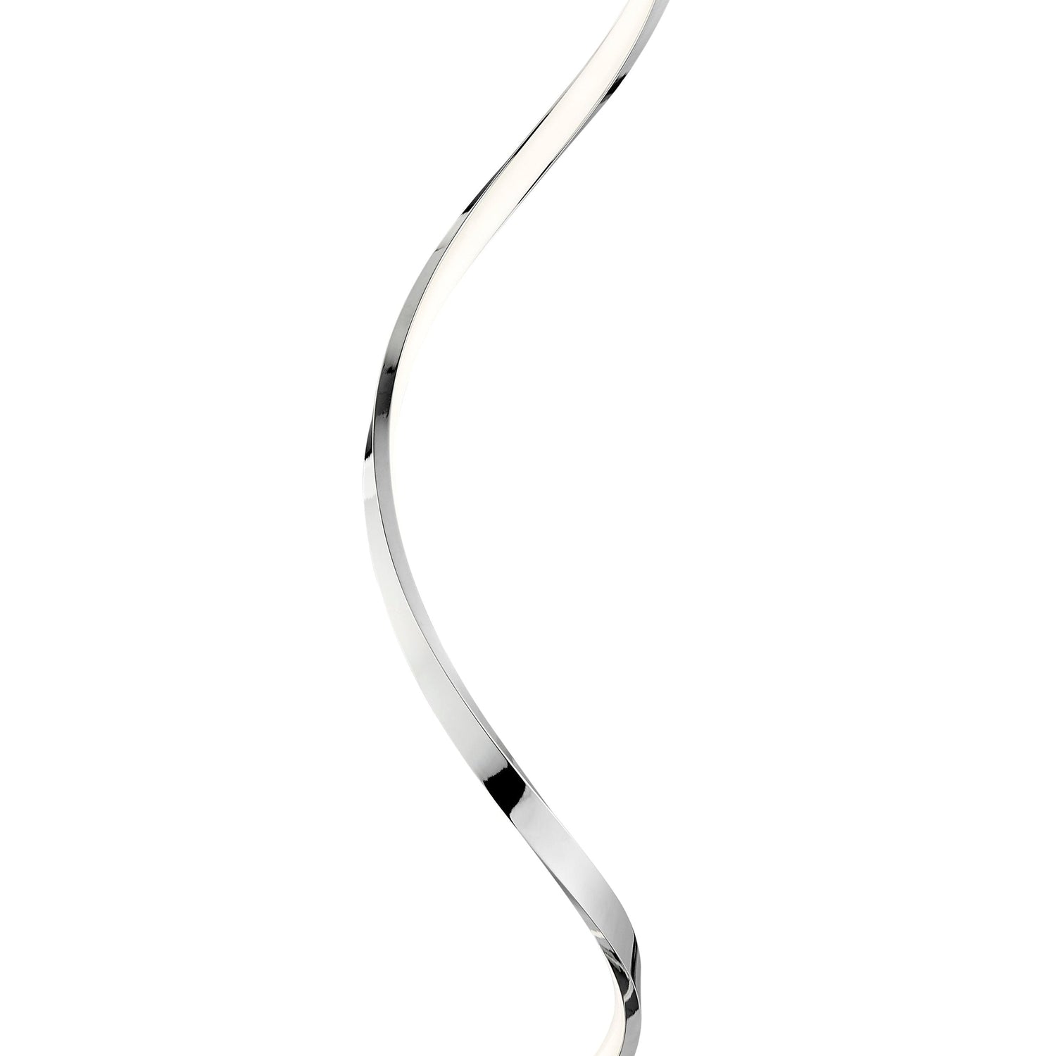 Modern Spiral LED 61" Chrome Floor Lamp // Dimmable Led Strip - Home Elegance USA