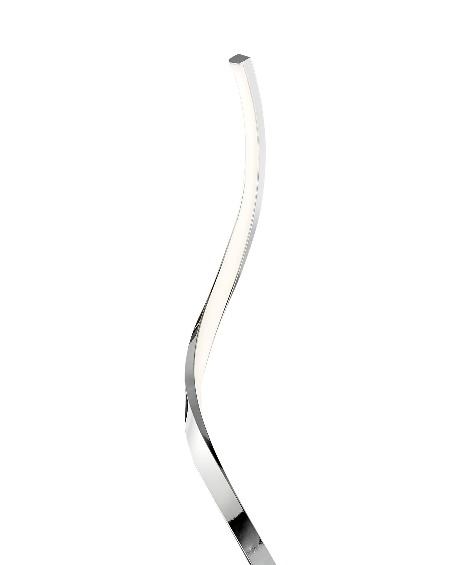 Modern Spiral LED 61" Chrome Floor Lamp // Dimmable Led Strip - Home Elegance USA