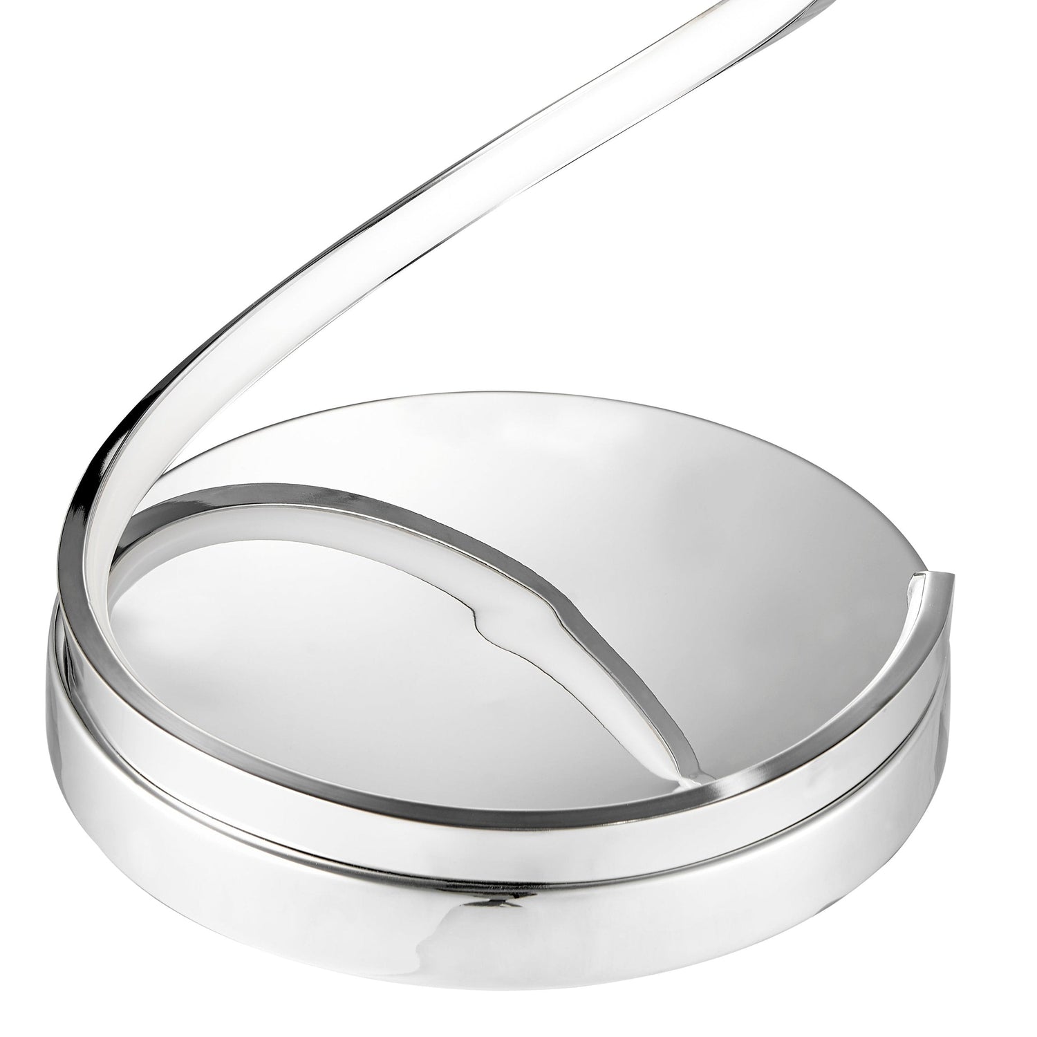 Modern Spiral LED 61" Chrome Floor Lamp // Dimmable Led Strip - Home Elegance USA