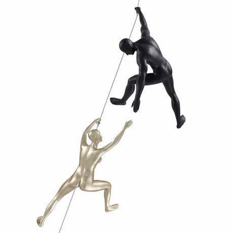 Modern Wall Decor- Climbing Couple- set of two climbers - Home Elegance USA