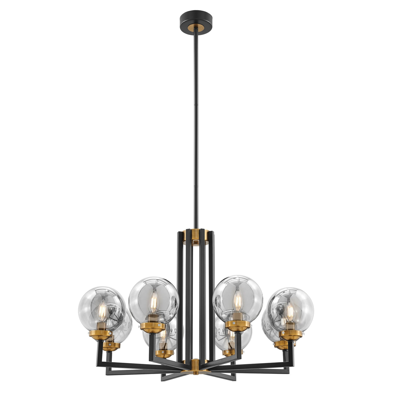 Monachopsis Large Gold & Black Chandelier - Home Elegance USA