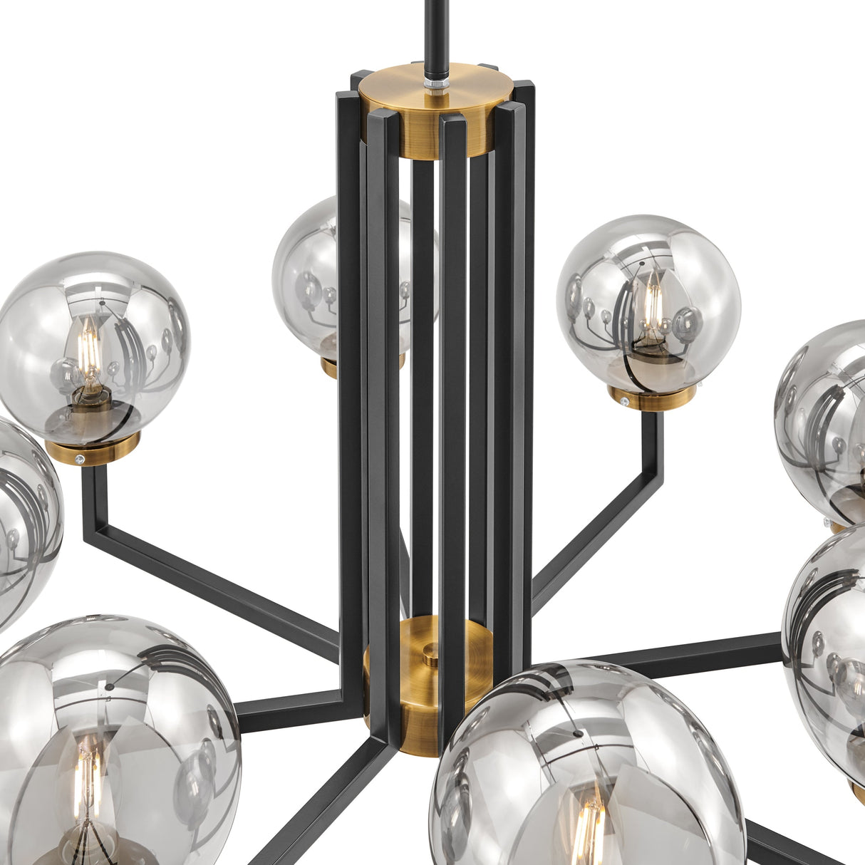 Monachopsis Small  Gold & Black Chandelier - Home Elegance USA