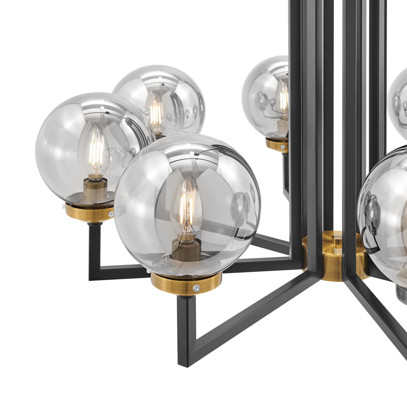 Monachopsis Small  Gold & Black Chandelier - Home Elegance USA