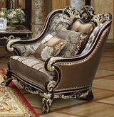 Monica Traditional Sofa and Loveseat in Cherry Wood Finish by Cosmos Furniture Cosmos Furniture