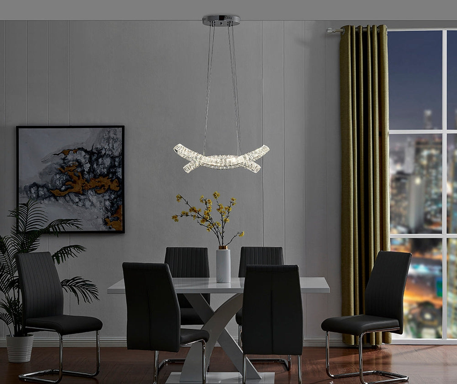 Monroe Crystal Chandelier // Chrome - Home Elegance USA