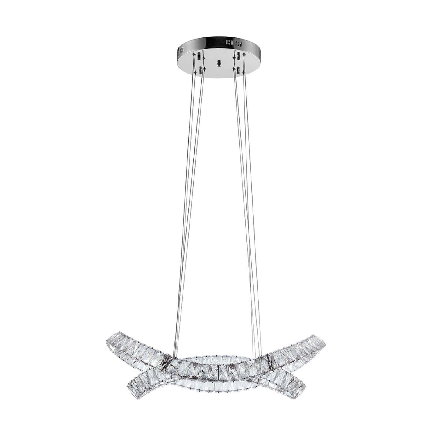 Monroe Crystal Chandelier // Chrome - Home Elegance USA