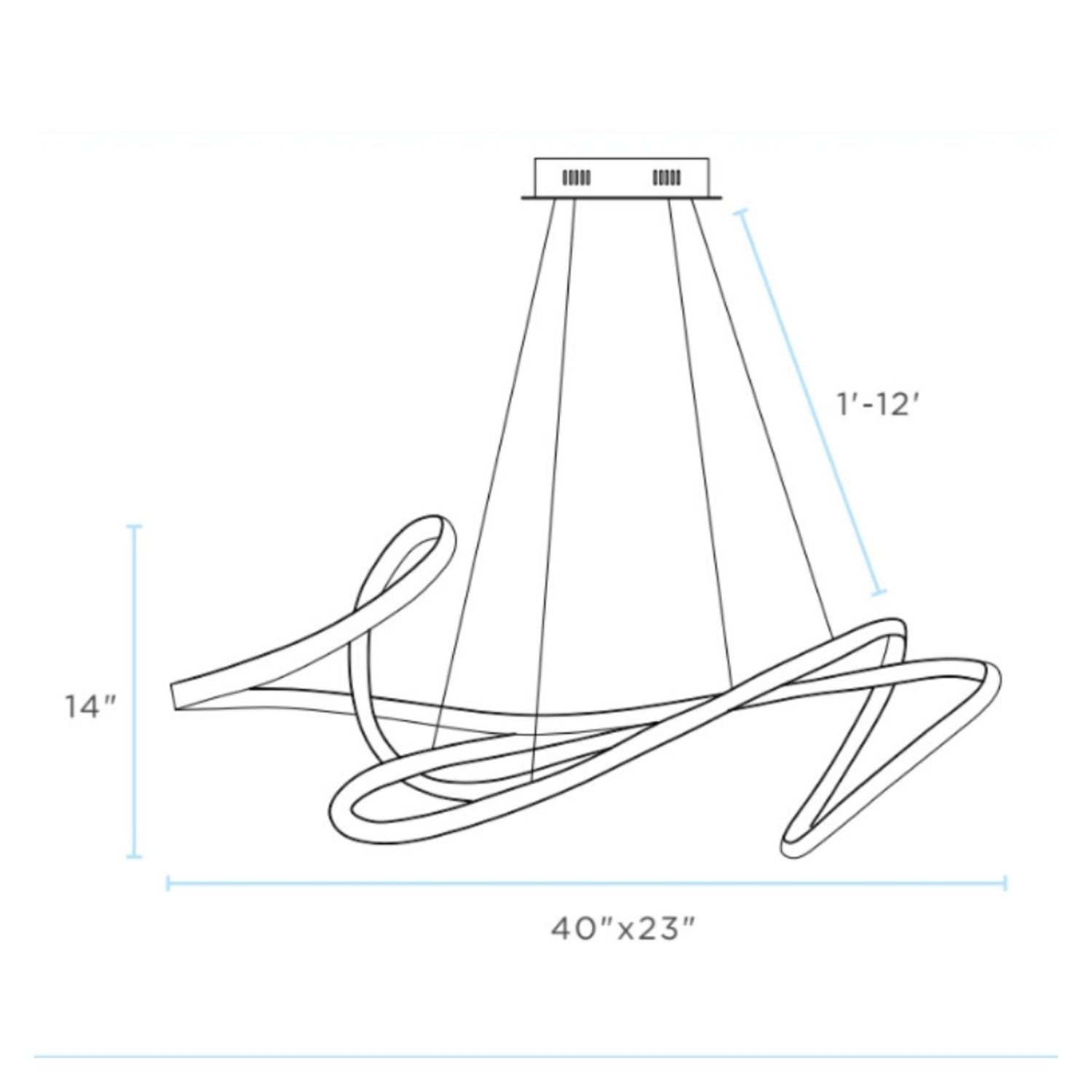 Moscow LED Chandelier // Black - Home Elegance USA