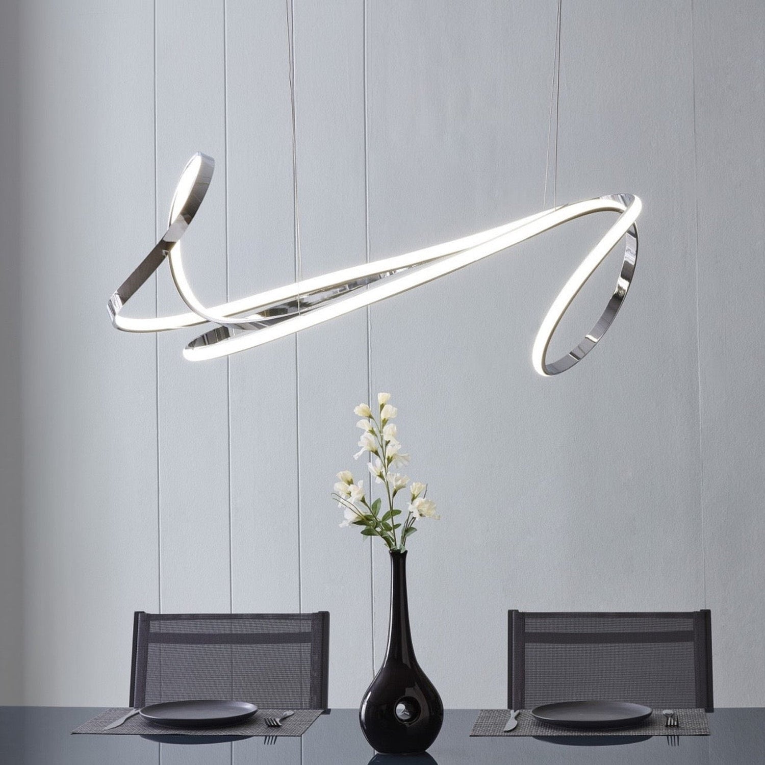 Moscow LED Chandelier // Chrome - Home Elegance USA