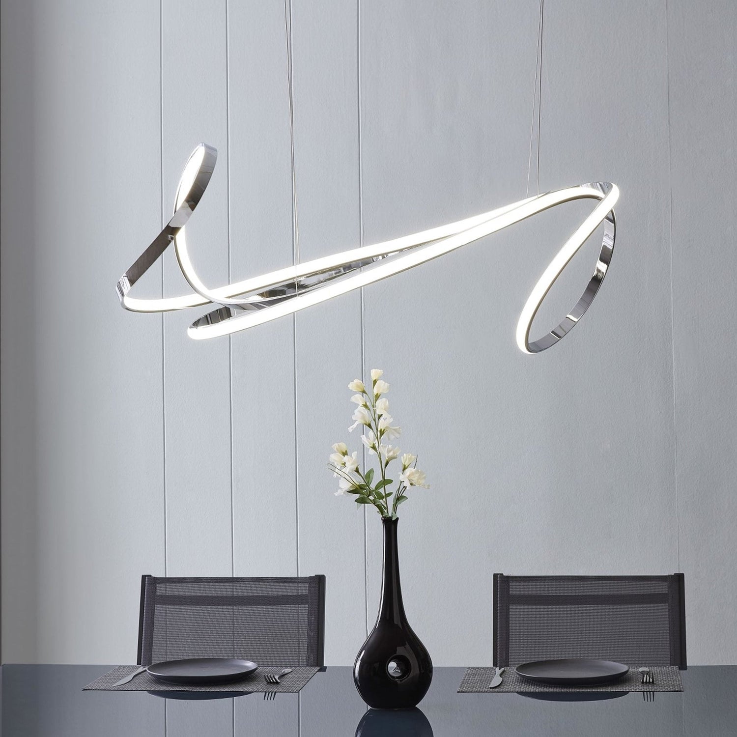Moscow LED Chandelier // Chrome - Home Elegance USA