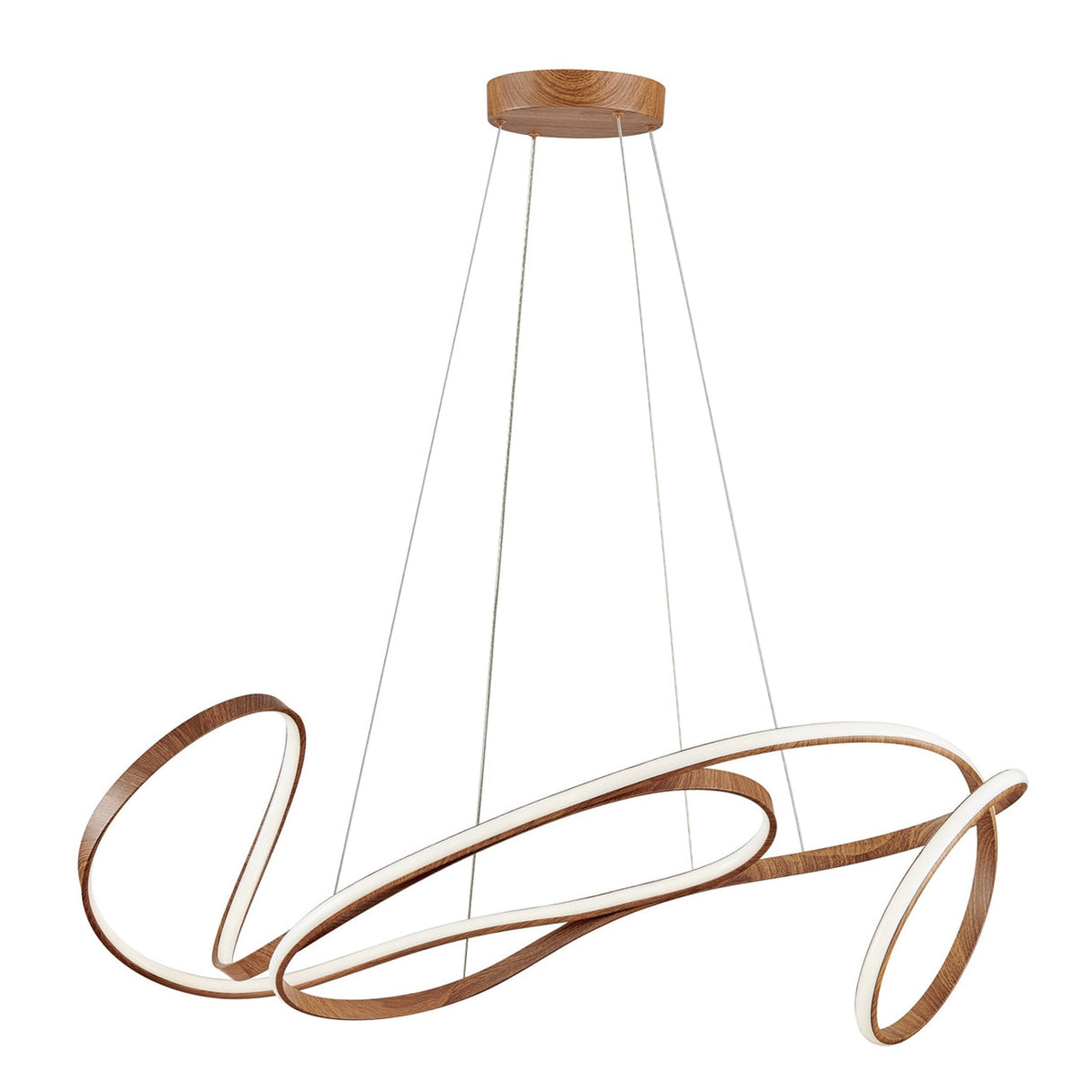 Moscow LED Chandelier // Light Wood - Home Elegance USA