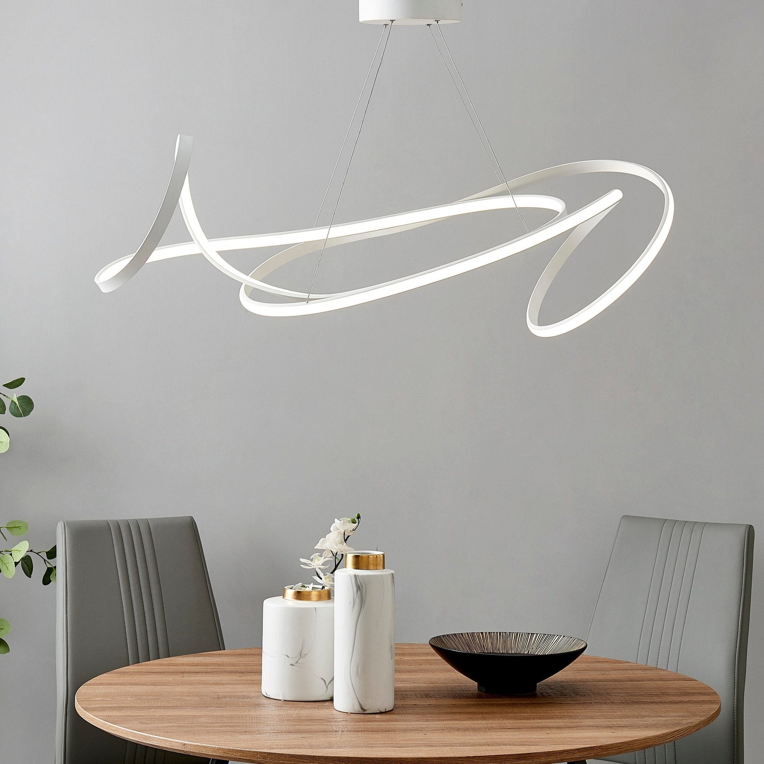Moscow LED Chandelier // White - Home Elegance USA