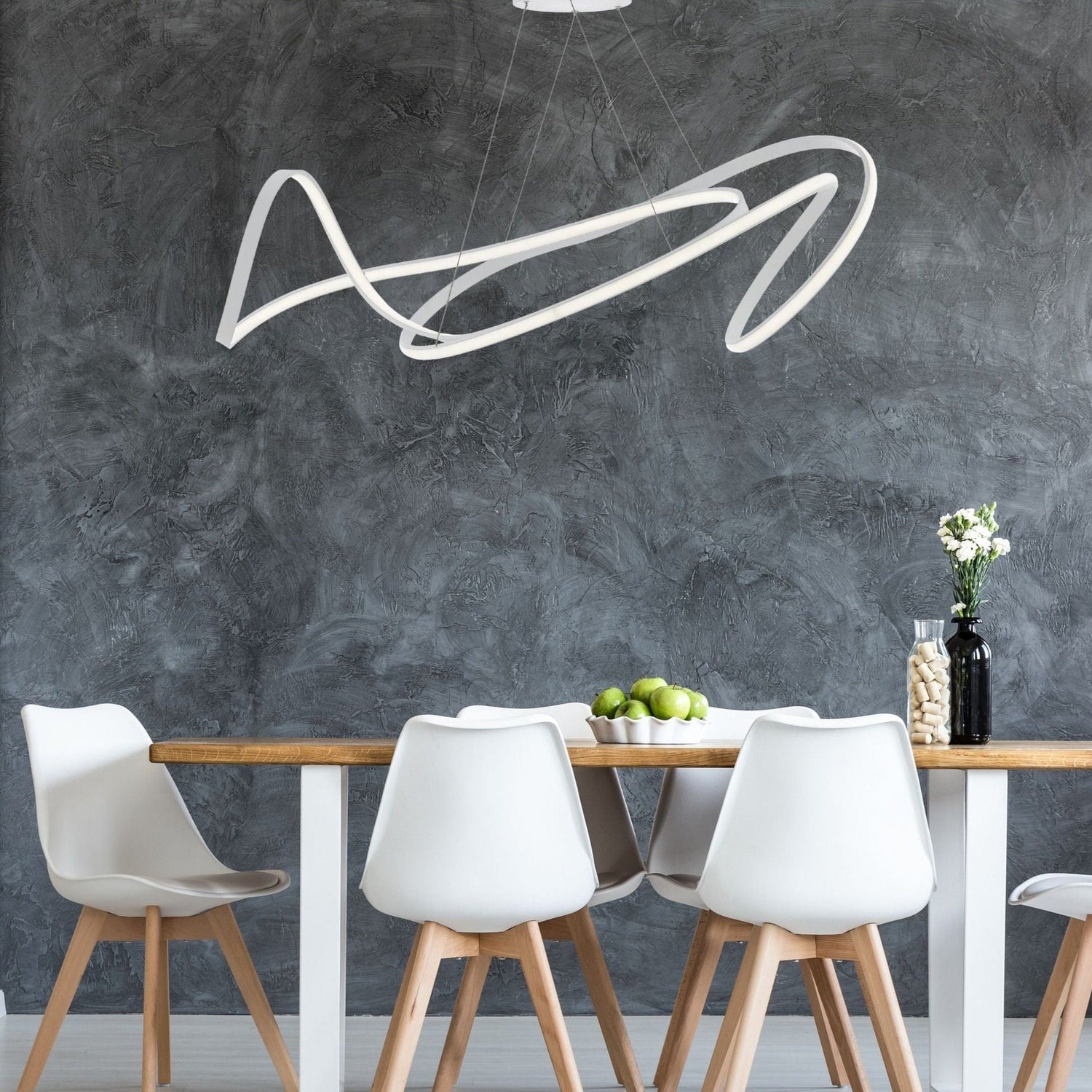 Moscow LED Chandelier // White - Home Elegance USA