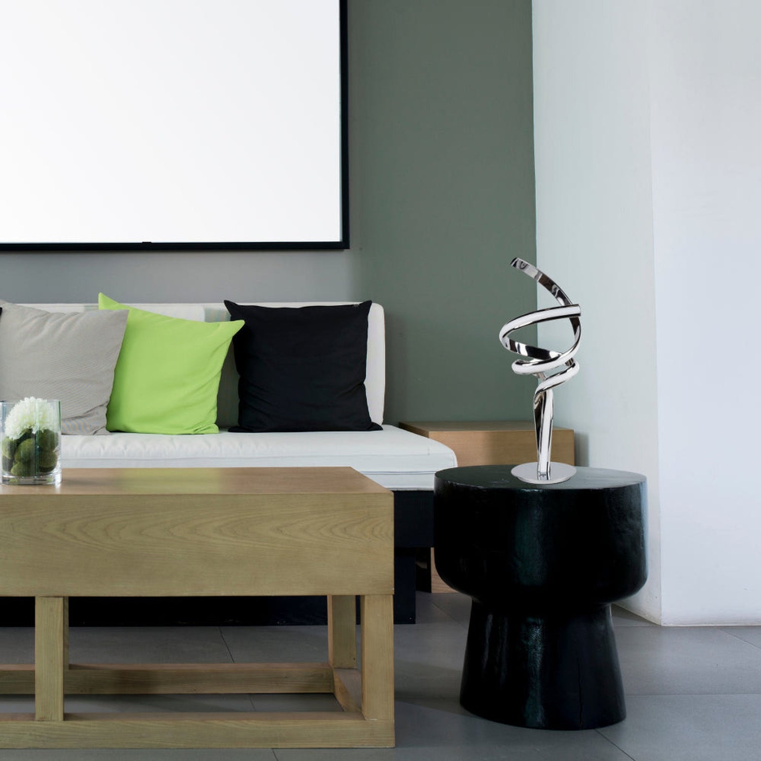 Munich Chrome Table Lamp // Natural White LED Strip & Touch Dimmer - Home Elegance USA