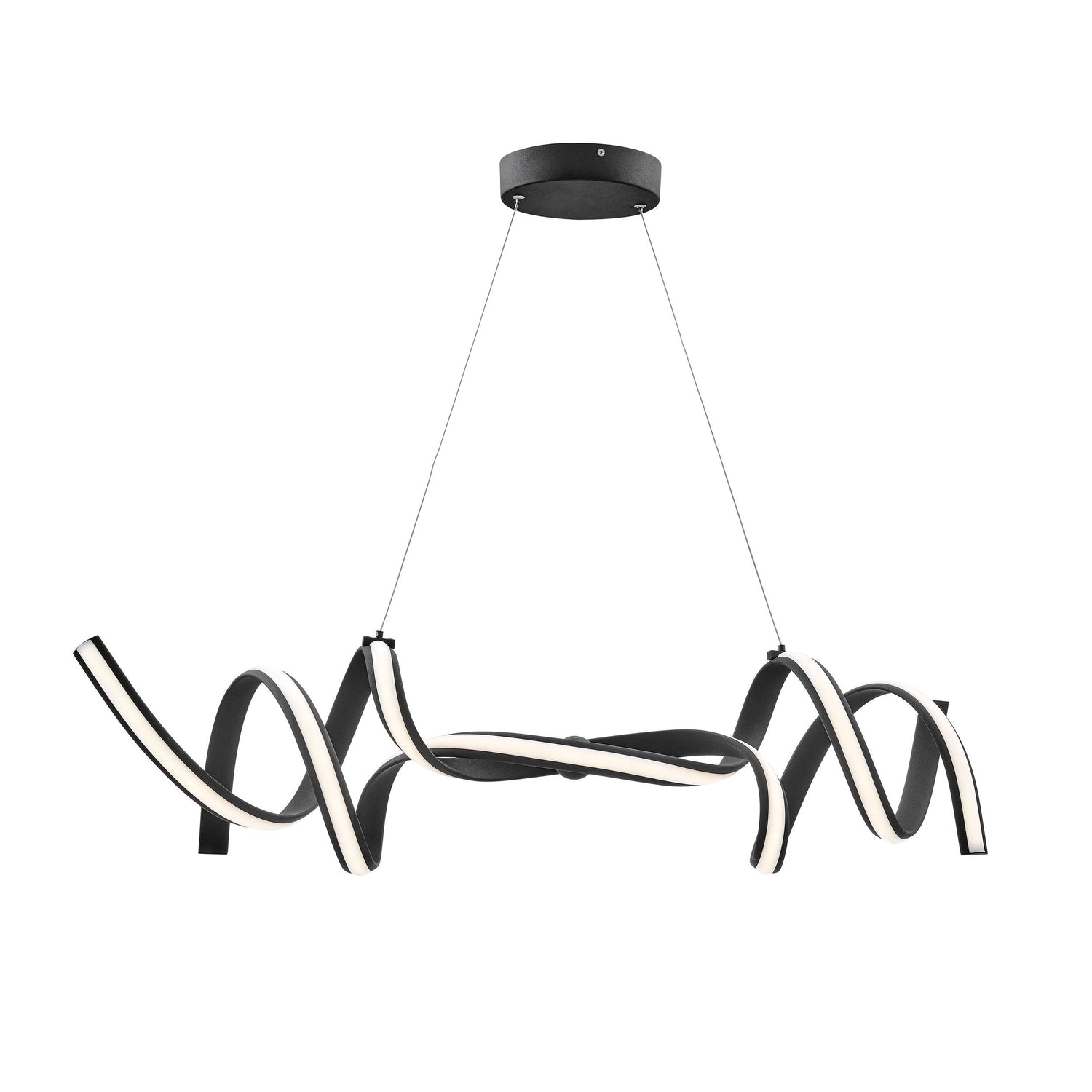 Munich LED Horizontal Chandelier // Black - Home Elegance USA