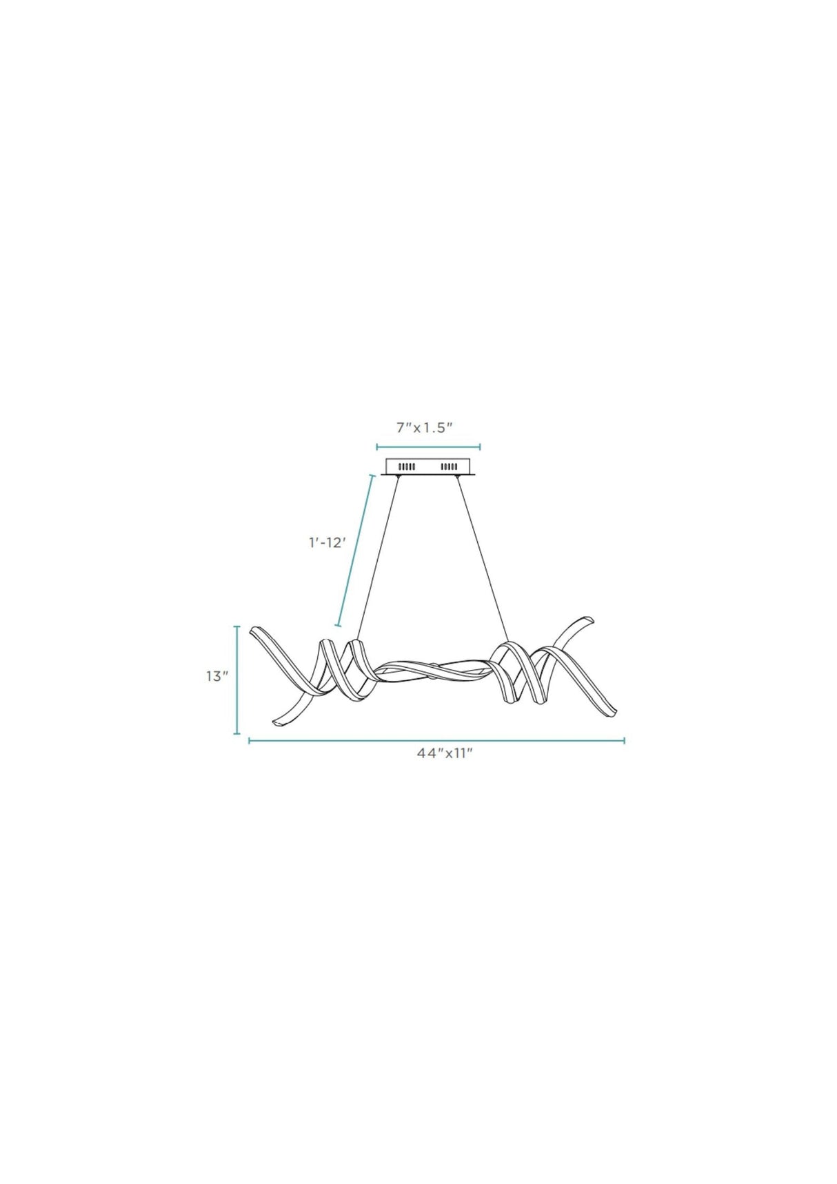Munich LED Horizontal Chandelier // Chrome - Home Elegance USA