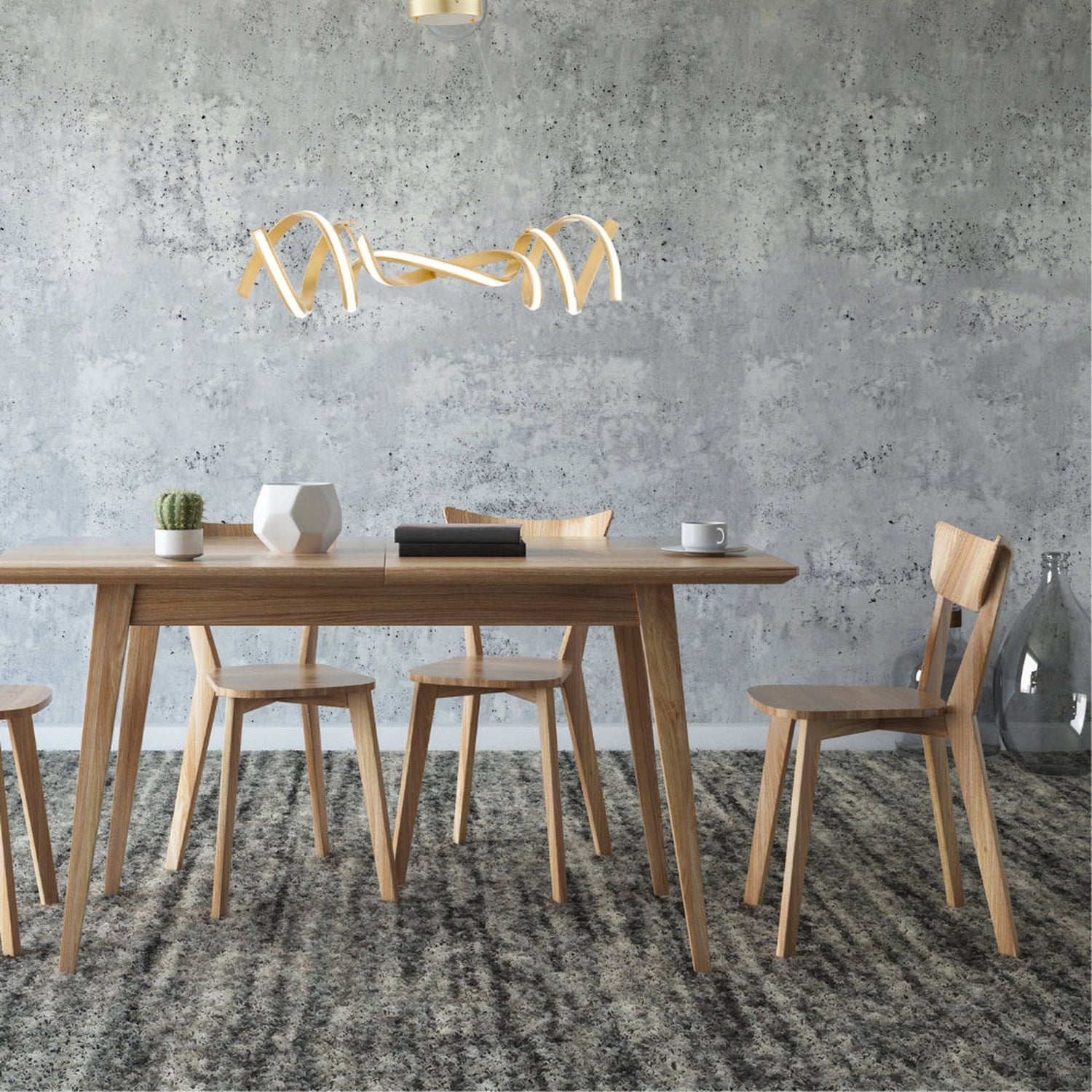 Munich LED Horizontal Chandelier // Gold - Home Elegance USA