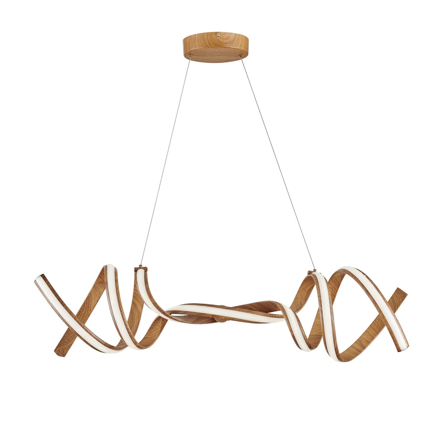Munich LED Horizontal Chandelier // Wood - Home Elegance USA