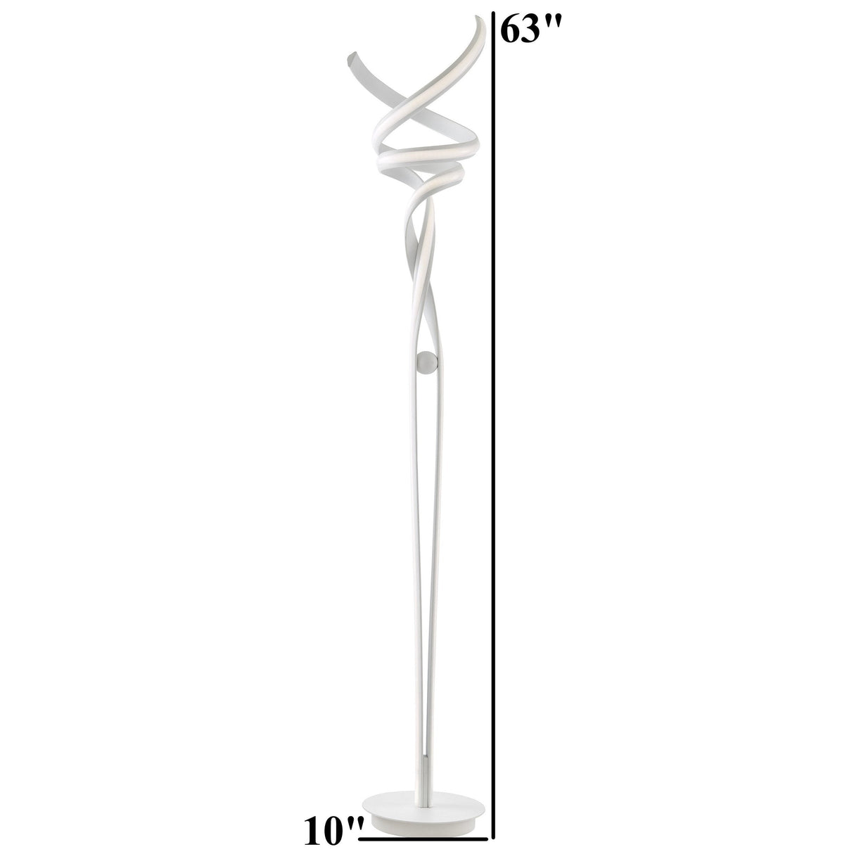 Munich LED White  63" Floor Lamp // Dimmable - Home Elegance USA