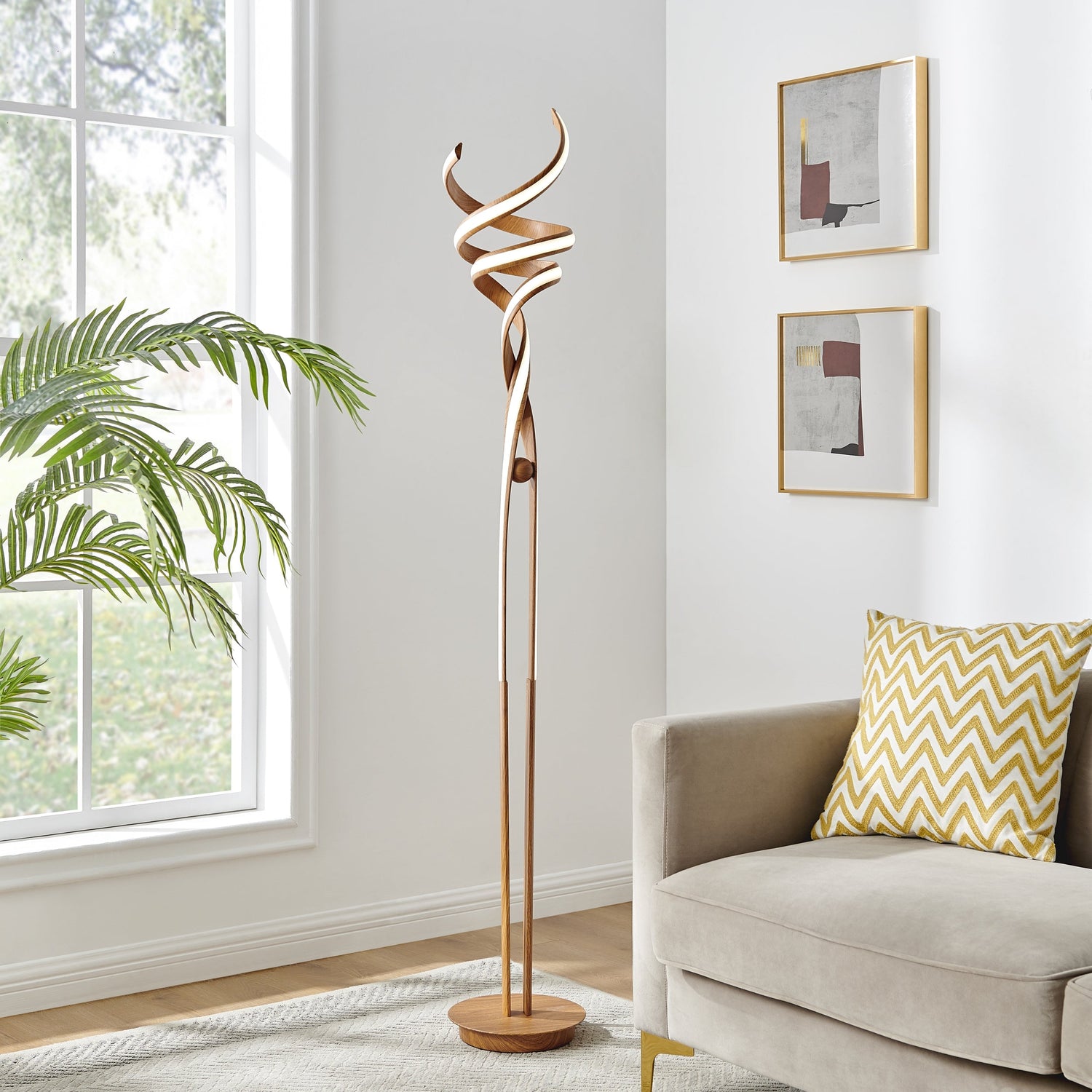 Munich LED Wood 63" Floor Lamp // Dimmable - Home Elegance USA