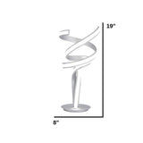 Munich Silver Table Lamp // LED Strip & Touch Dimmer - Home Elegance USA