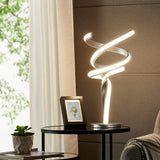 Munich Silver Table Lamp // LED Strip & Touch Dimmer - Home Elegance USA