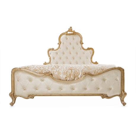 Michael Amini Platine De Royale Champagne Panel Bed - Home Elegance USA