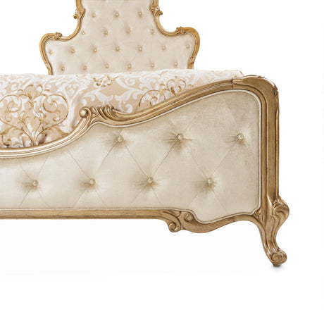 Michael Amini Platine De Royale Champagne Panel Bed - Home Elegance USA