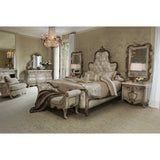 Michael Amini Platine De Royale Champagne Panel Bed - Home Elegance USA