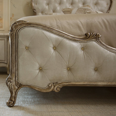 Michael Amini Platine De Royale Champagne Panel Bed - Home Elegance USA