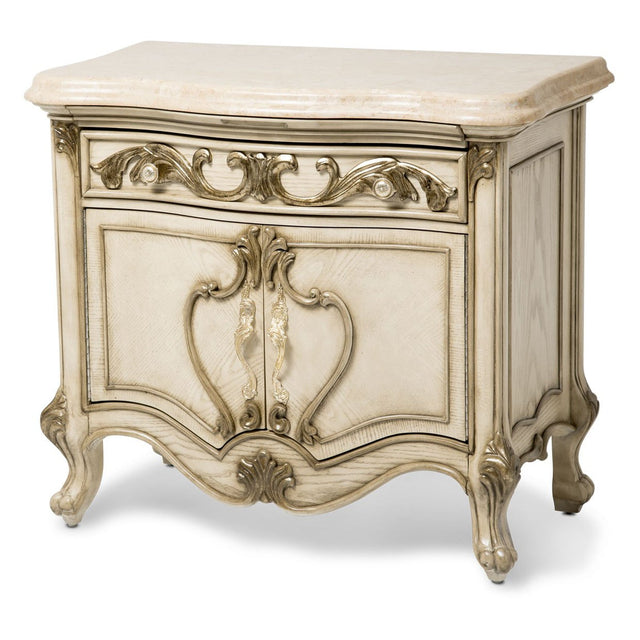 Michael Amini Platine De Royale Nightstand - Home Elegance USA