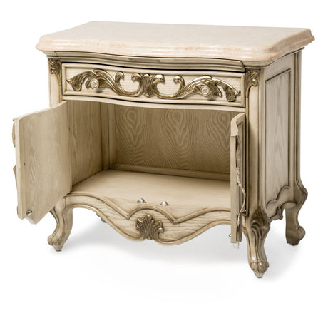 Michael Amini Platine De Royale Nightstand - Home Elegance USA