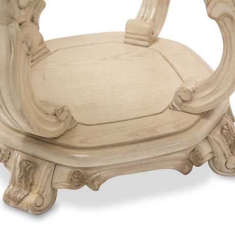 Michael Amini Platine De Royale Champagne End Table - Home Elegance USA