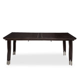 Aico Furniture - Paris Chic 12 Piece Rectangular Dining Table Set In Espresso - N9003000-409-12Set