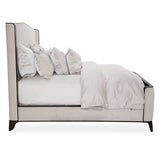 Aico Furniture - Paris Chic Eastern King Tufted Panel Bed In Espresso - N9003000Ek3-409