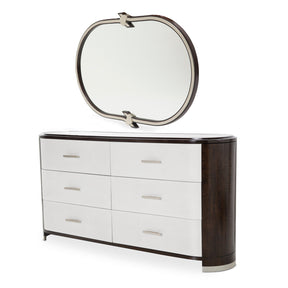 Paris Chic Storage Console-Dresser W/Mirror In Espresso - N9003050-260-409 - Aico Furniture