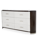 Aico Furniture - Paris Chic Storage Console-Dresser W/Mirror In Espresso - N9003050-260-409